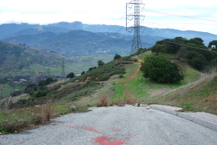 Countryview Court continues as the old powerline road.