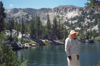David enjoys visiting Crystal Lake.
