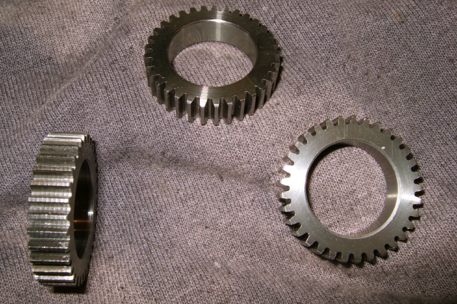 Planet sprockets from the Cyclone planetary gearbox.