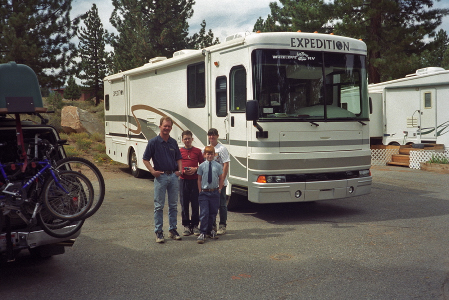 Dan and family at Mammoth RV Park