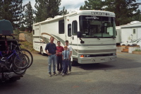 Dan and family at Mammoth RV Park