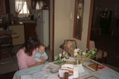 Lisa and Matthew at home.