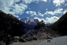 This is as far as we got up Whitney Portal Road.