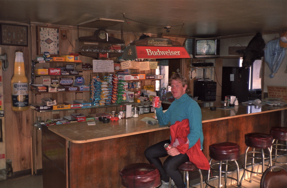 Chris enjoys his snacks.