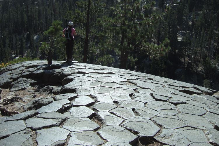 Glacial polish visible atop the Postpile.