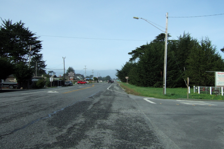 Riding through Moss Beach.