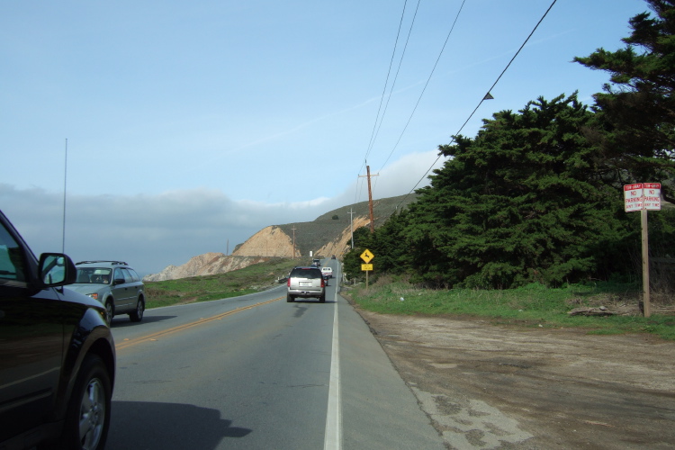 Entering the Devil's Slide area.