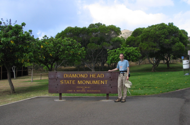 Bill at the Diamondhead trailhead.