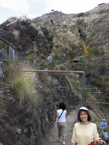 View back up the Diamondhead trail.
