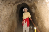 Kay in the first tunnel.