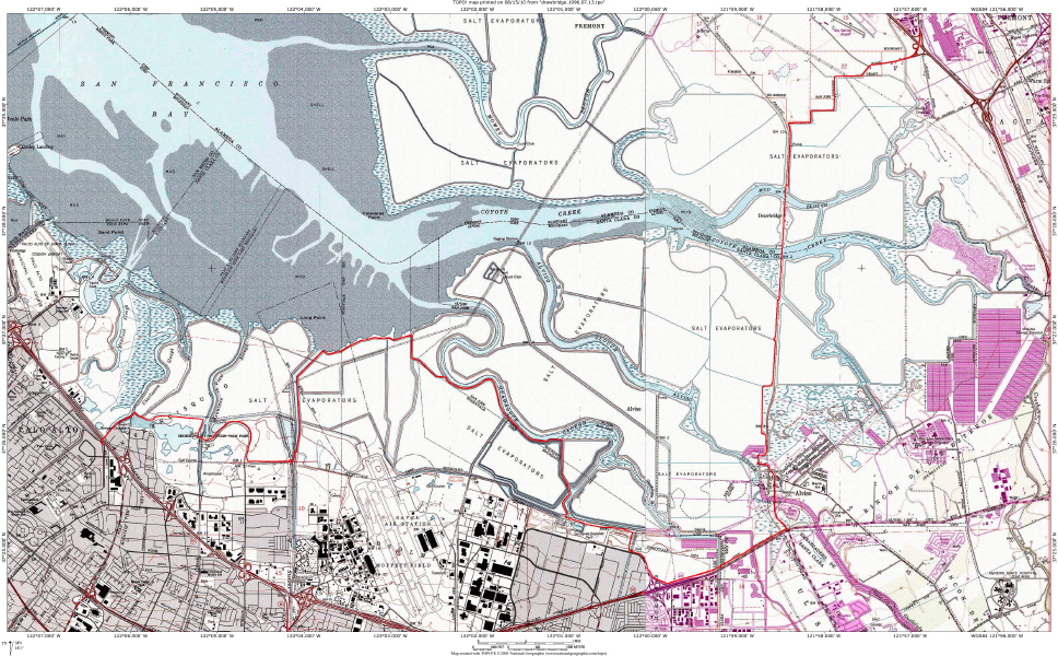 Detail Route map along the bay