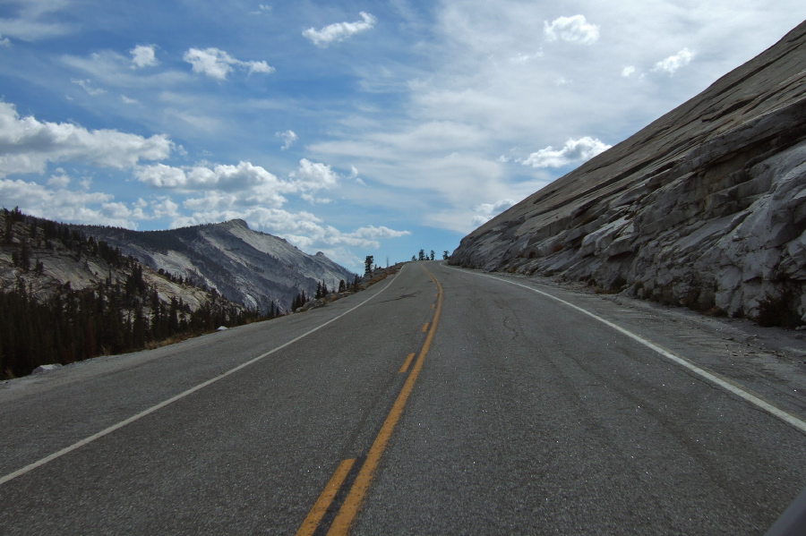 Clouds Rest and Quarter Dome from Tioga Road near Olmstead Point