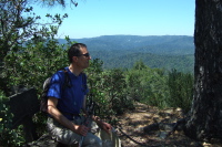 Bill enjoys the view from the bench.