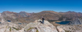 In the background, l to r: Lundy Canyon, Twenty Lakes Basin, Dore Ridge, and Saddlebag Lake