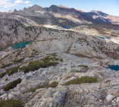 This route takes us down to the lower Conness Lake, from where a use trail leads back to Saddlebag Lake.