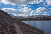 View from the west side trail alongside Saddlebag Lake