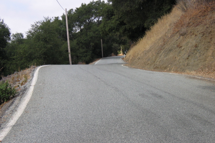 The center line disappears. (1230ft)