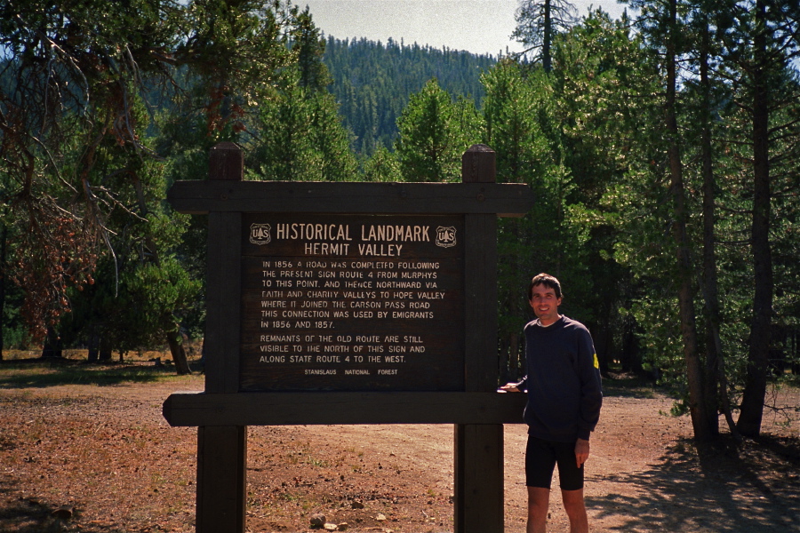 Bill at the bottom of Hermit Valley.
