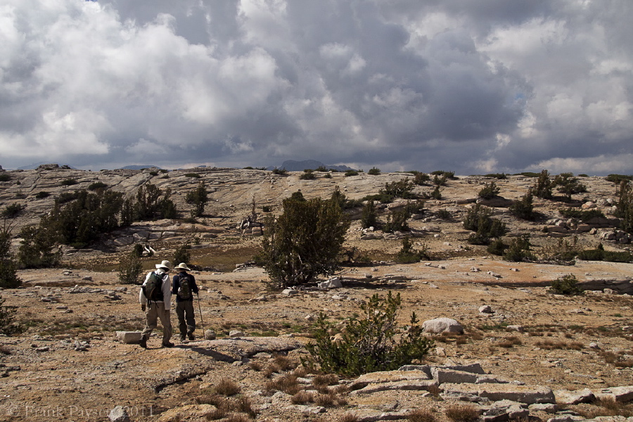 David and Bill crossing the Cathedral Plain.