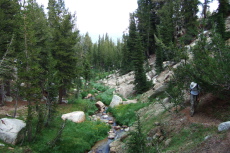 David continues up the east bank of Budd Creek.