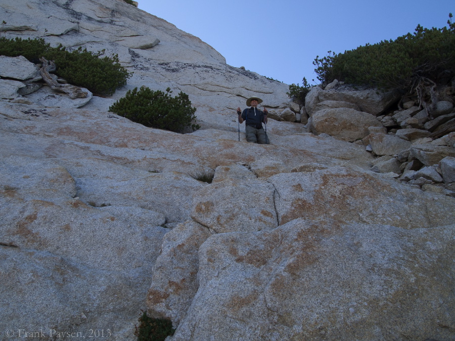 Bill waits for Frank near the top of the climb.