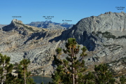 View toward Mts. Lyell and McClure, flanked by Cockscomb and Echo Ridge