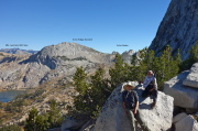 Bill and Frank on Cathedral Peak summit ridge