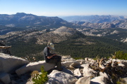 Bill finds a comfy spot to enjoy the view.