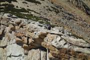Frank is now on the thinnest section of overhanging rock.