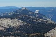 Clouds Rest (l) and Half Dome