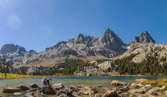 Mt. Ritter and Banner Peak are in the background.  Photo courtesy of Frank Paysen.