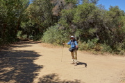 Frank at the junction of Kennedy (r), Limekiln (l), and Woods Trails.