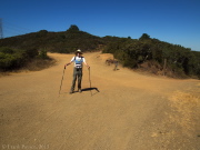 Bill at junction of Limekiln and Priest Rock Trails
