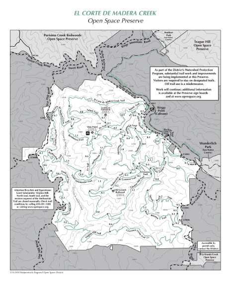 El Corte de Madera Creek Preserve Map