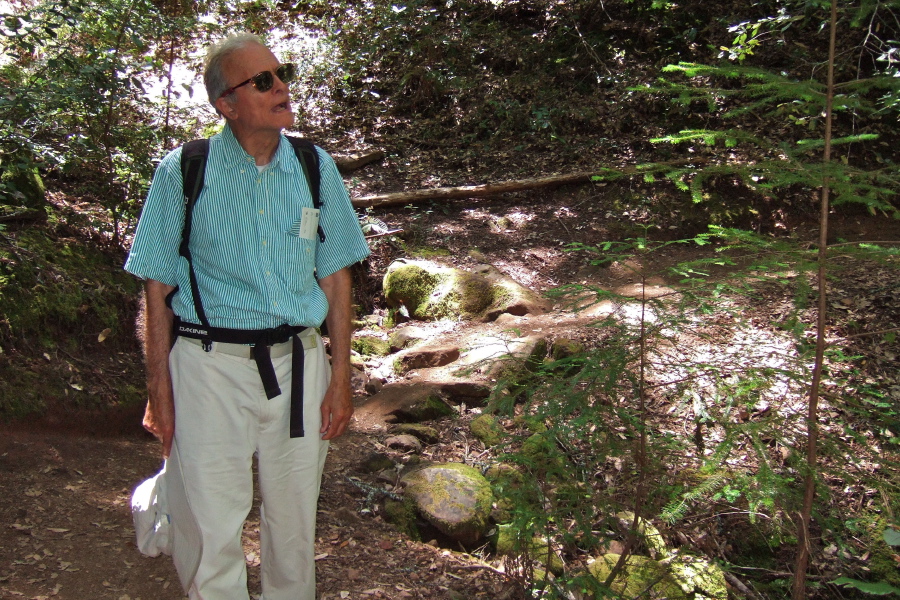 David on the lower reach of Resolution Trail