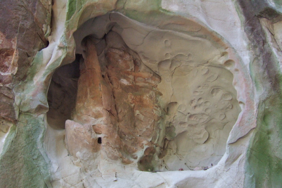 A recess in the sandstone