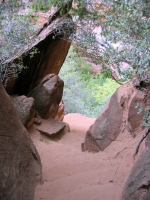 Dusty trail from upper Emerald Pool.
