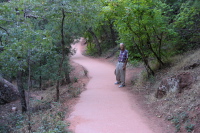 Heading down the Emerald Pools Trail.