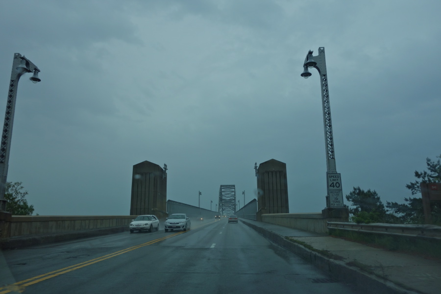 Crossing the Bourne Bridge into Cape Cod