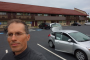 Ready to depart the Red Roof Inn