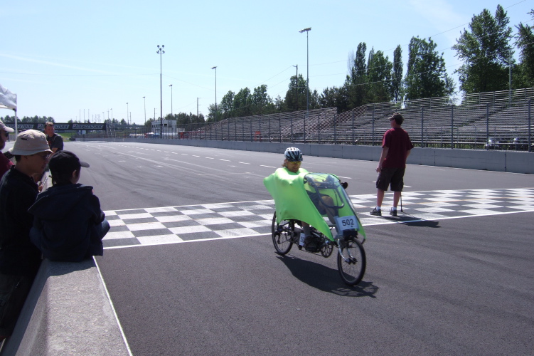 Josh Kerson starts another lap.