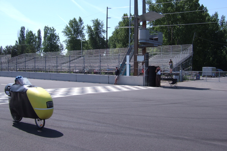Paul Gracey starts another lap.