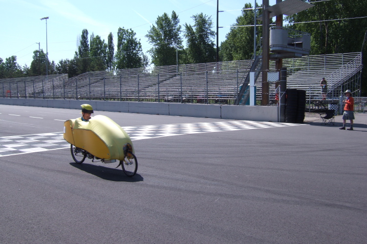 Bill Bushnell starts another lap.