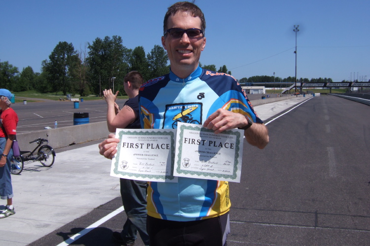 Bill and his finishing certificates.