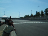 Josh Kerson on an early lap in the eCat1 race.