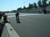 Mickey Deagle in the eCat 1 race.