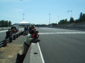 Taylor Wilhour's velomobile in the eCat1 race.