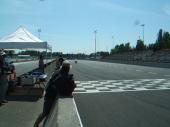 Bill finishing another lap in the eCat1 race.