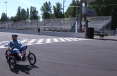 Nanette Keith starts another lap.