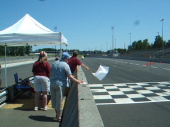 Bill starts his last lap in the eCat2 race.